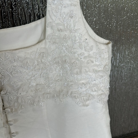 BHLDN Meadow Embellished Square-Neck Mini Dress - size 16 - Picture 11 of 12